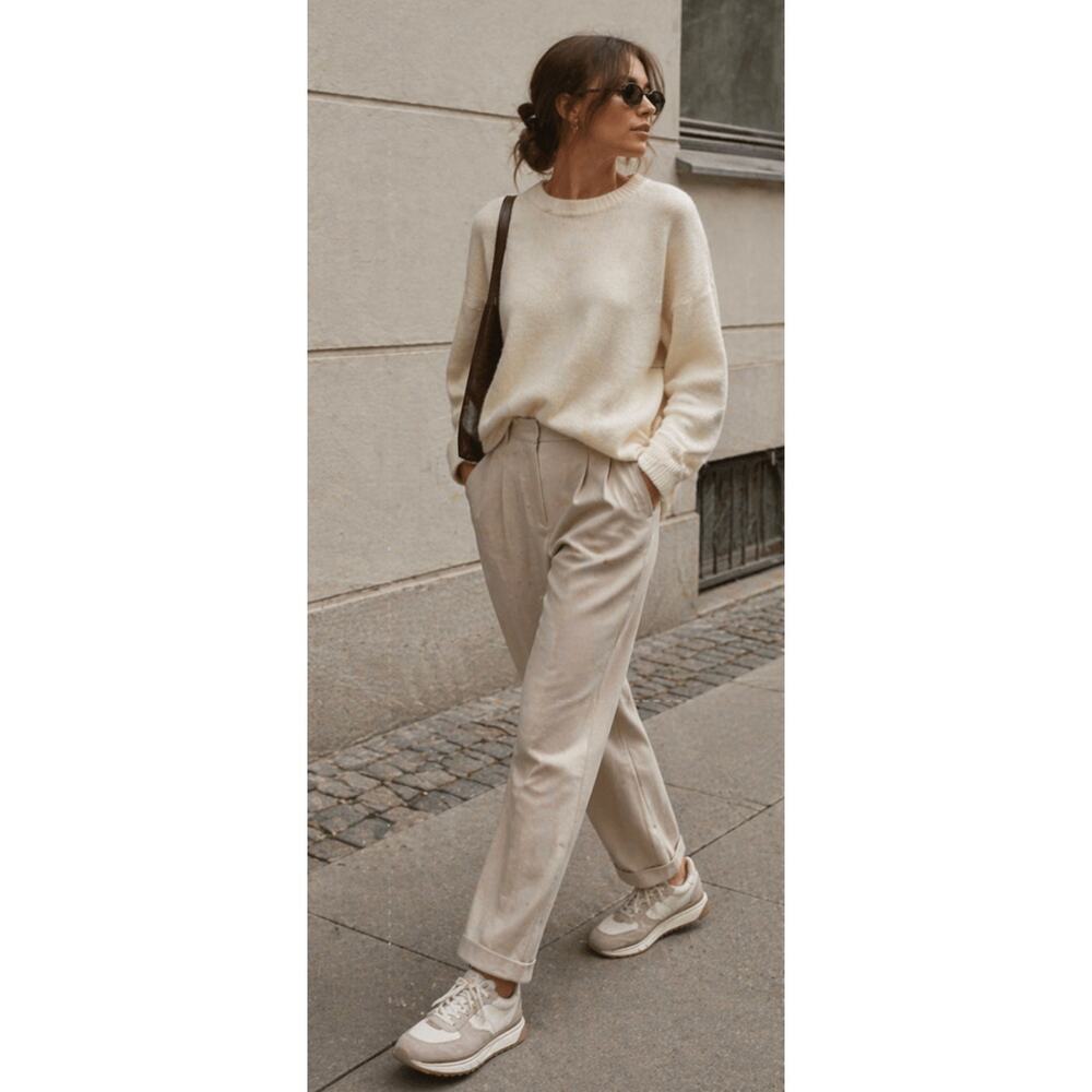 Madewell Kickoff Trainer Sneakers Neutral Leather Colorblock Size 9